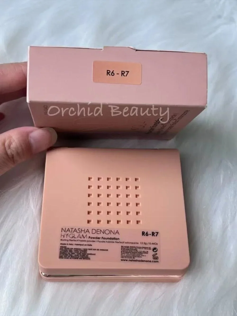 Natasha Denona HyGlam Powder Foundation~R6-R7~Full Size 12.5 g~New In Box